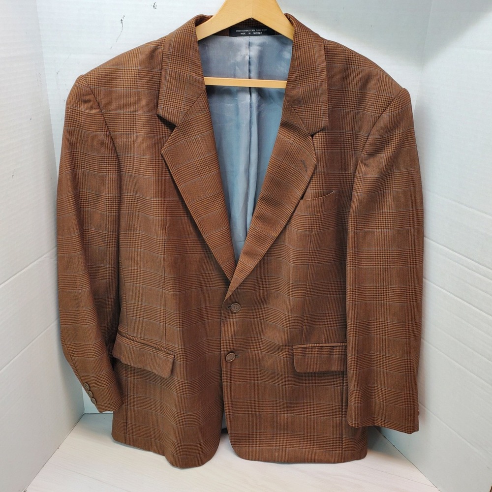Paul Rodon Couture Zeidler & Zeidler Brown Glen Plaid Wool Blazer 42R Slovakia - Picture 1 of 13